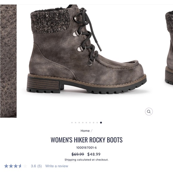 Muk Luks Hiker Rocky Boots - Size 9 - Picture 7 of 7